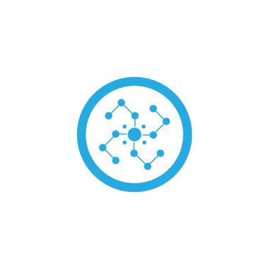 Molekül logo resimleme vektör şablonu