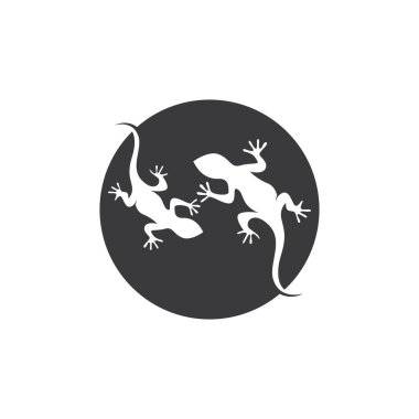 Kertenkele vektör simgesi logosu ve semboller şablonu - Vektör