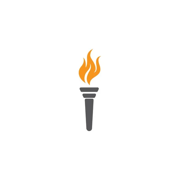 Torch Logo Vector Template — Stock Vector