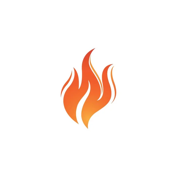 Fuego Llama Logotipo Vector Icono Diseño Ilustración — Vector de stock
