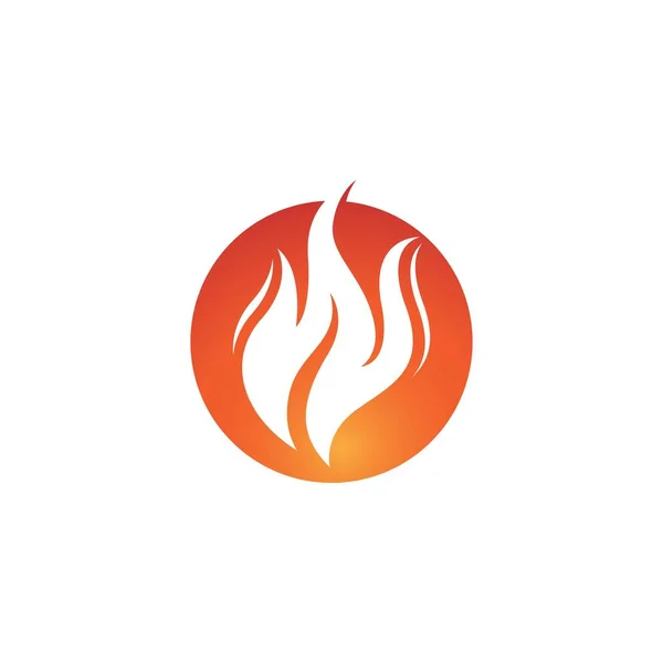 Fire Flame Logo Vector Icon Design Illustration — Stock Vector