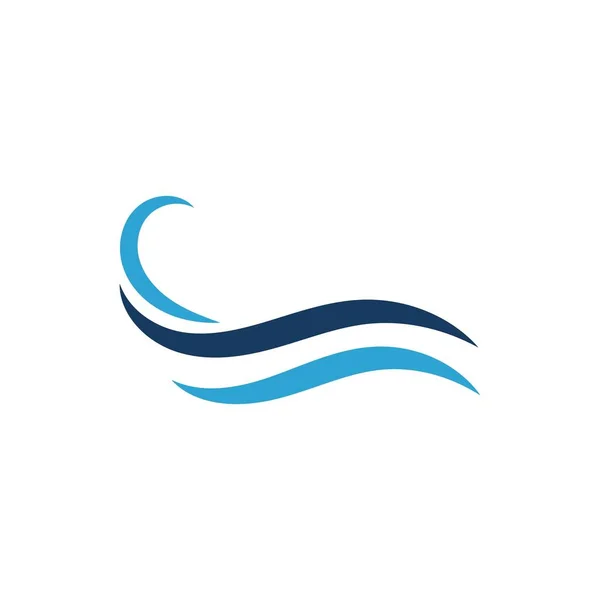 Plantilla Logotipo Icono Onda Agua — Vector de stock