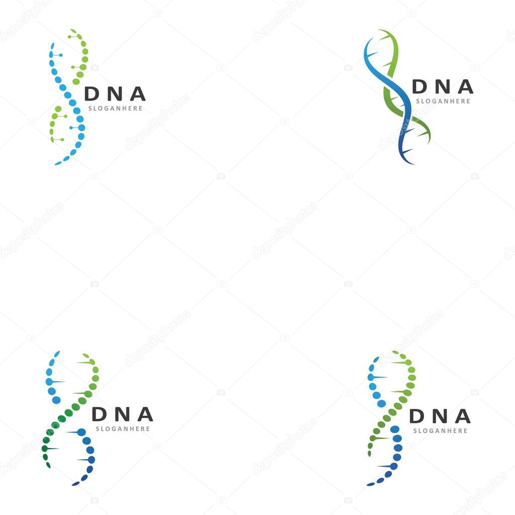 DNA logo template vector