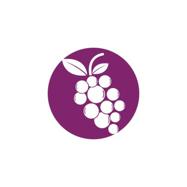 Üzüm logo şablonu vektör illüstrasyon tasarımı