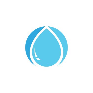 Doğal su yaprağı logosu ve sembol şablonu