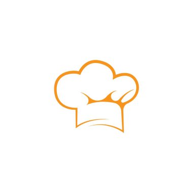 Şapka şefi logosu yaratıcı şablon çizimi