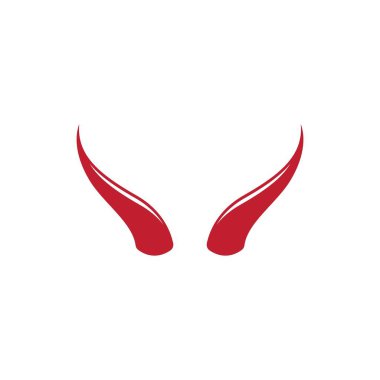 Şeytan boynuzu vektör logo tasarımı örnekleme şablonu