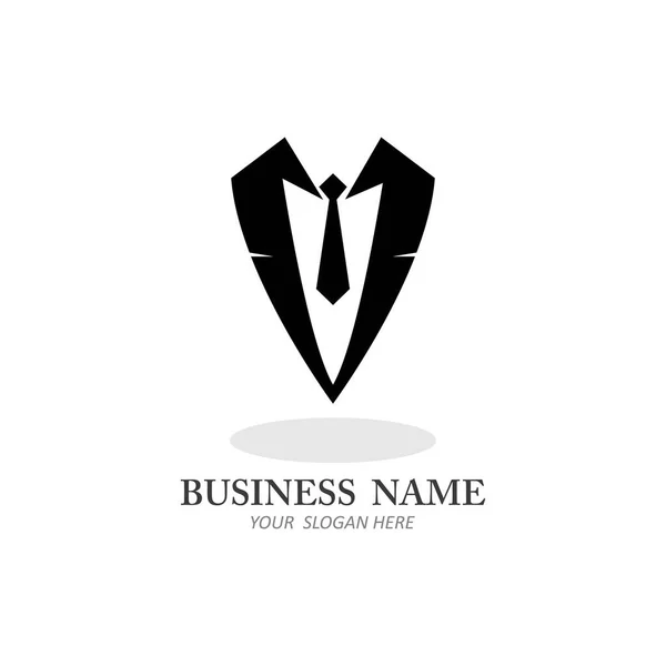 Tuxedo Man Logo Design Template Vector Icon — Stock Vector