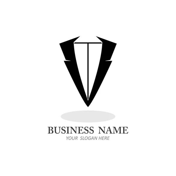 Tuxedo Man Logo Design Mall Vektor Ikon — Stock vektor