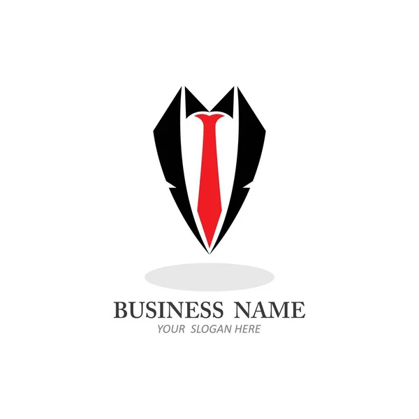 Tuxedo Man Logo Design Template Vector Icon — Stockový vektor