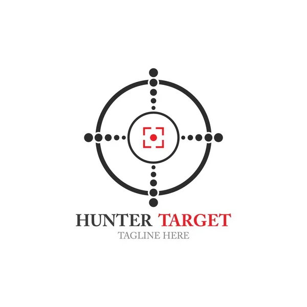 Objetivo Hunter Icono Ilustración Diseño Plantilla Símbolo — Vector de stock
