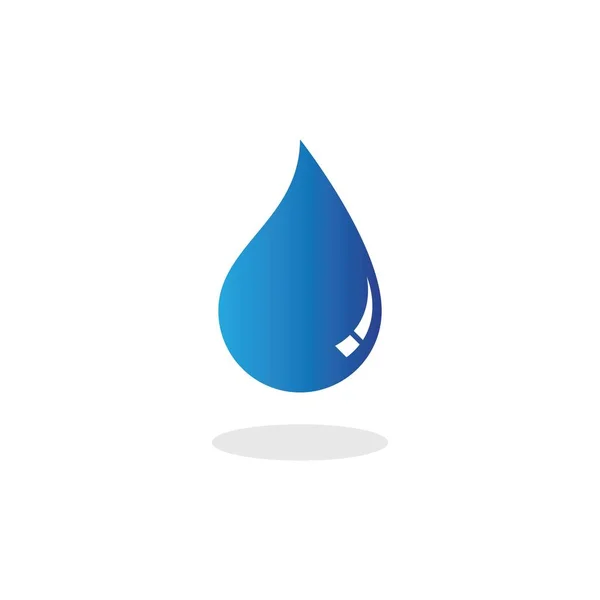 Logo Hoja Agua Natural Plantilla Símbolo — Vector de stock