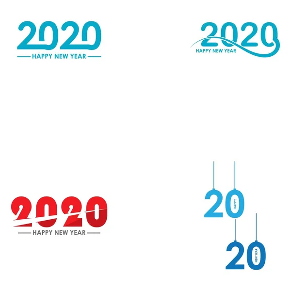 Новогодний Вектор Логотипа 2020 — стоковый вектор