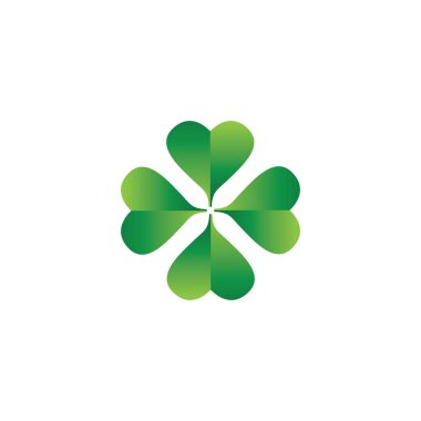 Yaprak yoncası simgesi. Aziz Patrick sembolü. Tasarım illüstrasyonu.