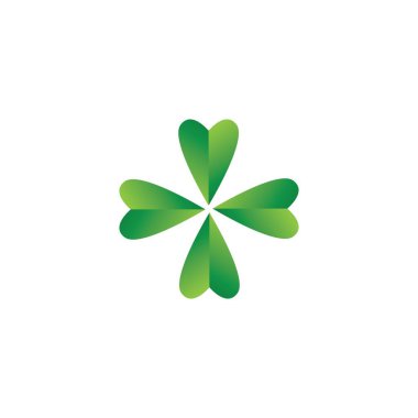 Yaprak yoncası simgesi. Aziz Patrick sembolü. Tasarım illüstrasyonu.