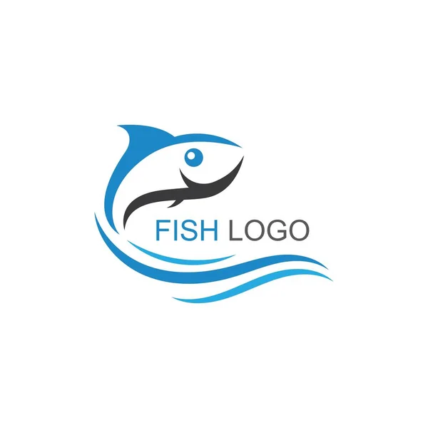 Fisch Logo Vorlage Kreative Vektor Symbol Des Angelvereins Oder Online — Stockvektor