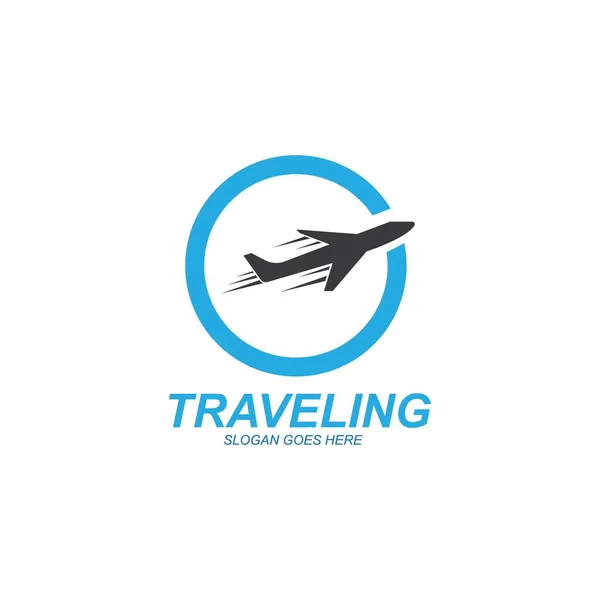 Air Travel Logo Vector Icon Design Template Vector — Stock Vector