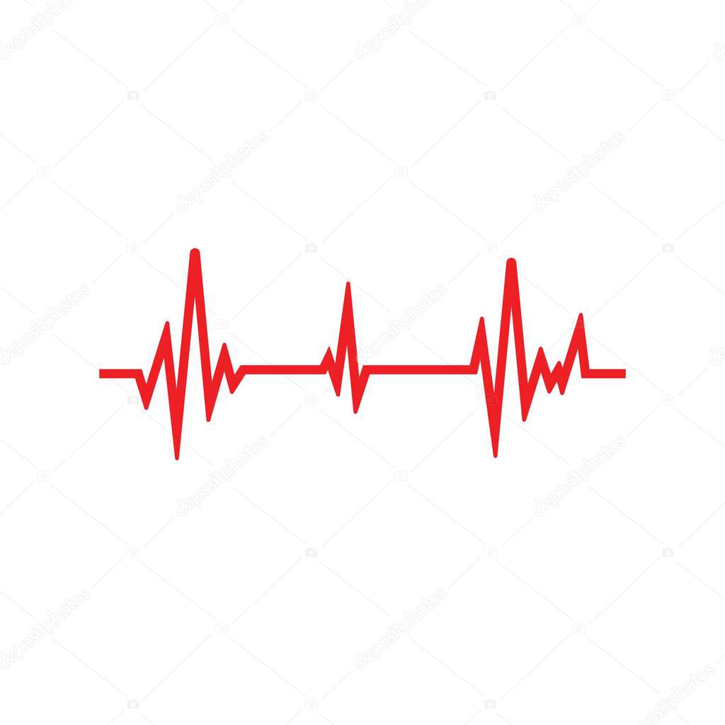 Art design health medical heartbeat pulse icon illustration