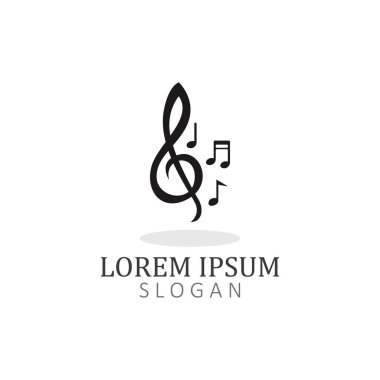 Müzik logosunu ve sembol vektör simgesini not et