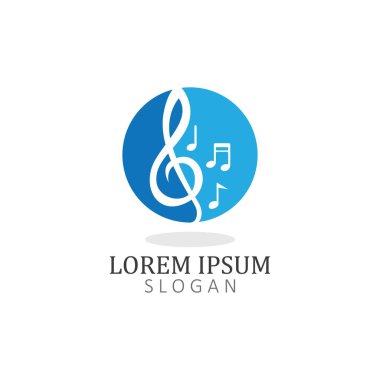 Müzik logosunu ve sembol vektör simgesini not et