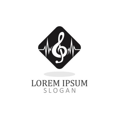 Müzik logosunu ve sembol vektör simgesini not et