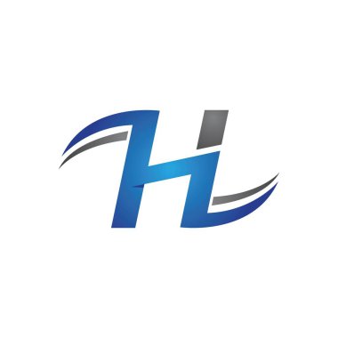 H Harfi Logo Şablonu Tasarım Vektörü illüstrasyonu