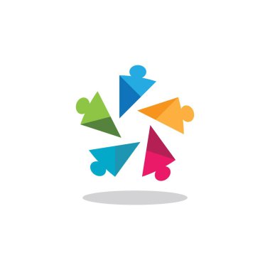 Topluluk Logosu Ekibi Logo Grubu Vektör Simgesi
