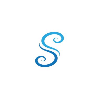  S harfi logo tasarım vektör illüstrasyon simgesi