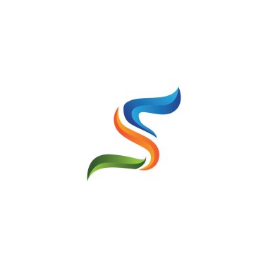  S harfi logo tasarım vektör illüstrasyon simgesi