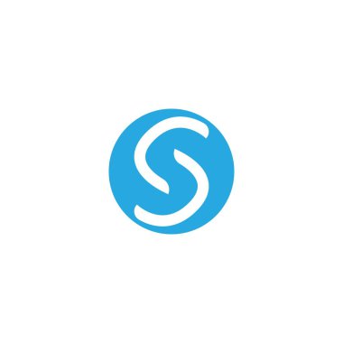 S harfi logo tasarım vektör illüstrasyon simgesi