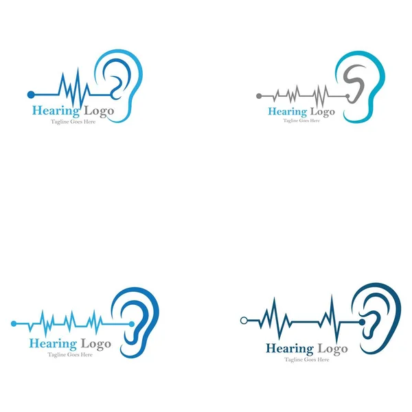 聴覚ロゴとシンボルテンプレートアイコン — ストックベクタ