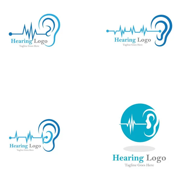 聴覚ロゴとシンボルテンプレートアイコン — ストックベクタ