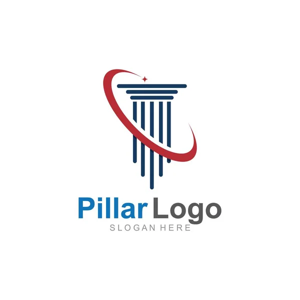 Plantilla Logotipo Pilar Icono Ilustración Vectores Columna — Archivo Imágenes Vectoriales