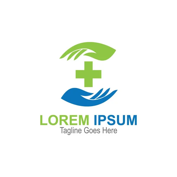 Sağlık Haçı logosu ve sembol vektör simgesi
