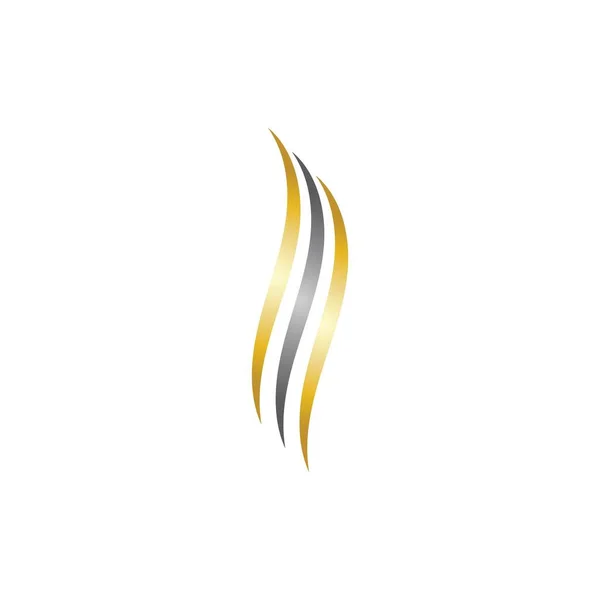 Saç Dalgası Logo Vektör Şablonu — Stok Vektör