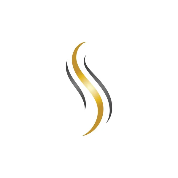 Saç Dalgası Logo Vektör Şablonu — Stok Vektör