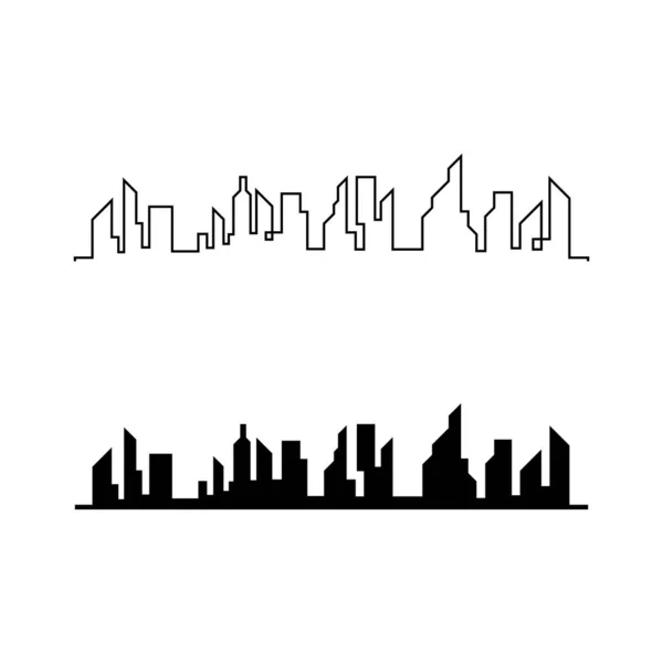 Stadt Skyline Hintergrund Vektor Illustration Design — Stockvektor