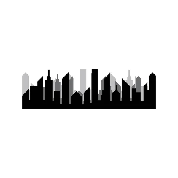 Cidade Skyline Fundo Vetor Ilustração Design — Vetor de Stock