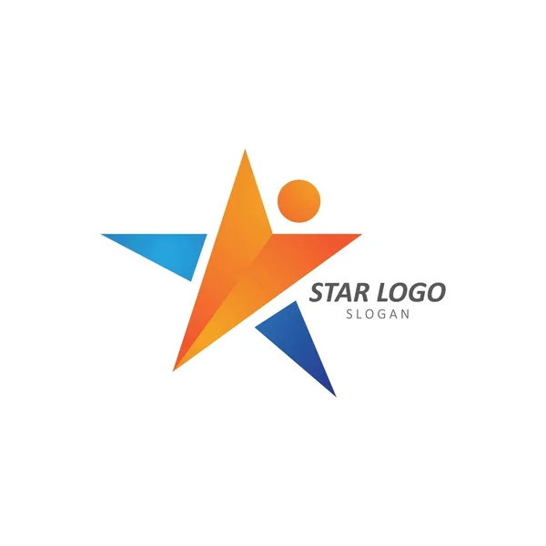 Star Logo Plantilla Vector Icono Ilustración Diseño — Vector de stock