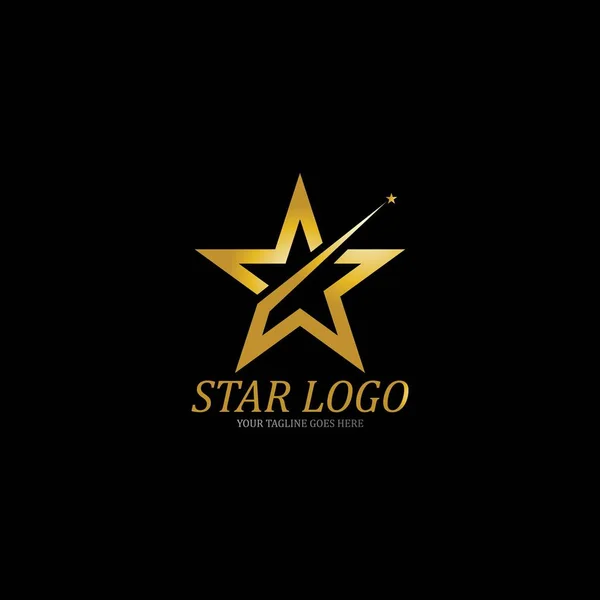 Modelo Ilustração Vetor Logotipo Estrela Dourada —  Vetores de Stock