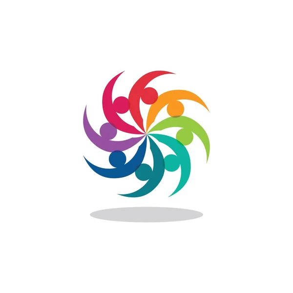 社区Logo Teamwork Logo Group Logo矢量图标 — 图库矢量图片