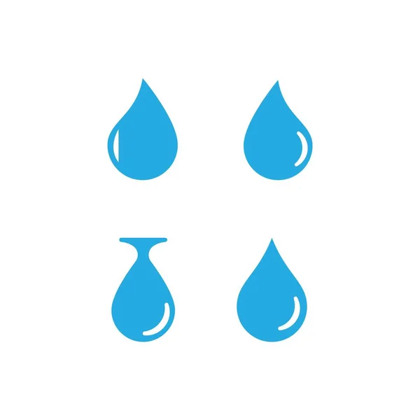 Wassertropfen Logo Und Symbolvorlage — Stockvektor