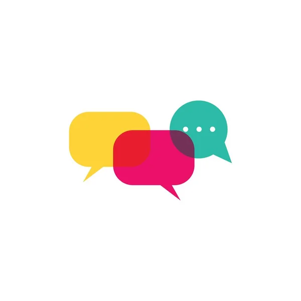 Bubble Chat Concetto Logo Design Template Vector — Vettoriale Stock