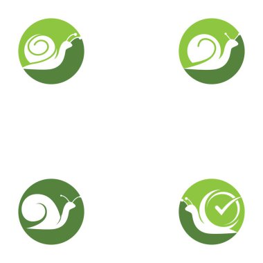 Salyangoz logosu vektör resimleme tasarımı