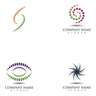  set  vortex circle logo and symbols template icons app