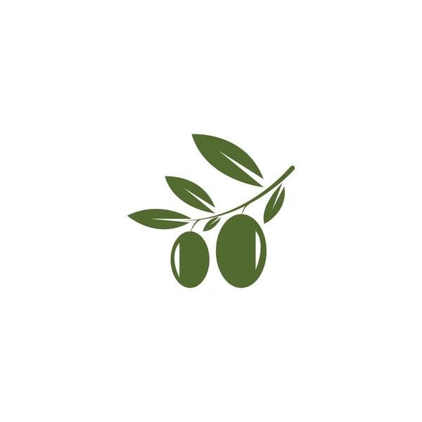 Olive Logo Modello Vettoriale Icona Illustrazione Design — Vettoriale Stock