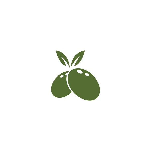 Olive Logo Template Vector Icon Illustration Design — Stock Vector