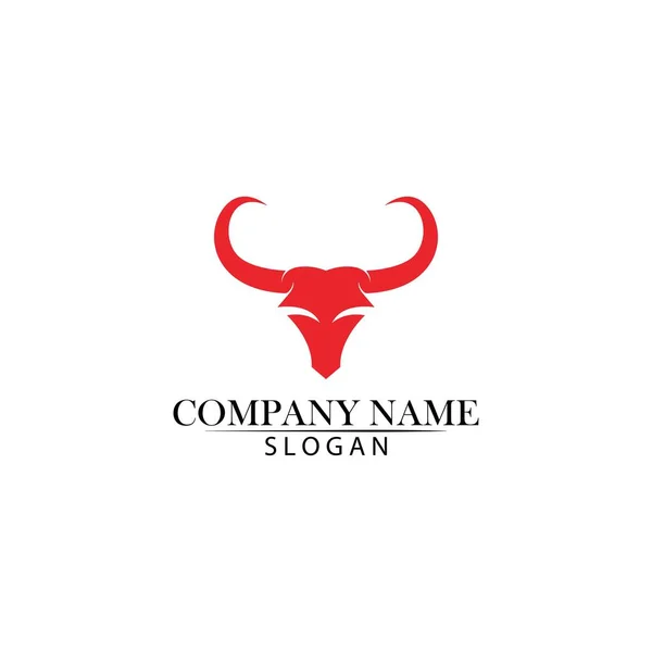 Bull Horn Logo Symboly Šablony Ikony App — Stockový vektor