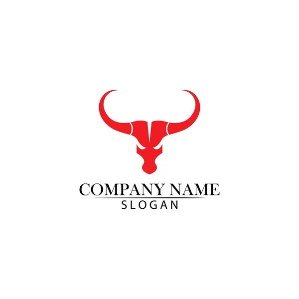 Bull Horn Logo Symboly Šablony Ikony App — Stockový vektor
