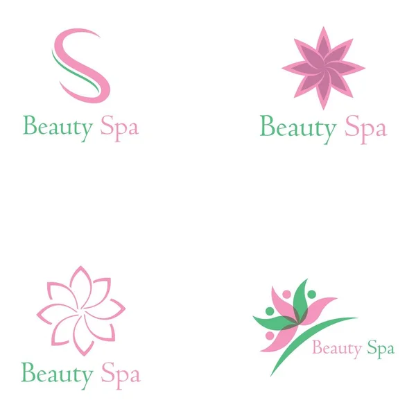 Belleza Spa Logo Vector Ilustración Diseño Plantilla — Vector de stock